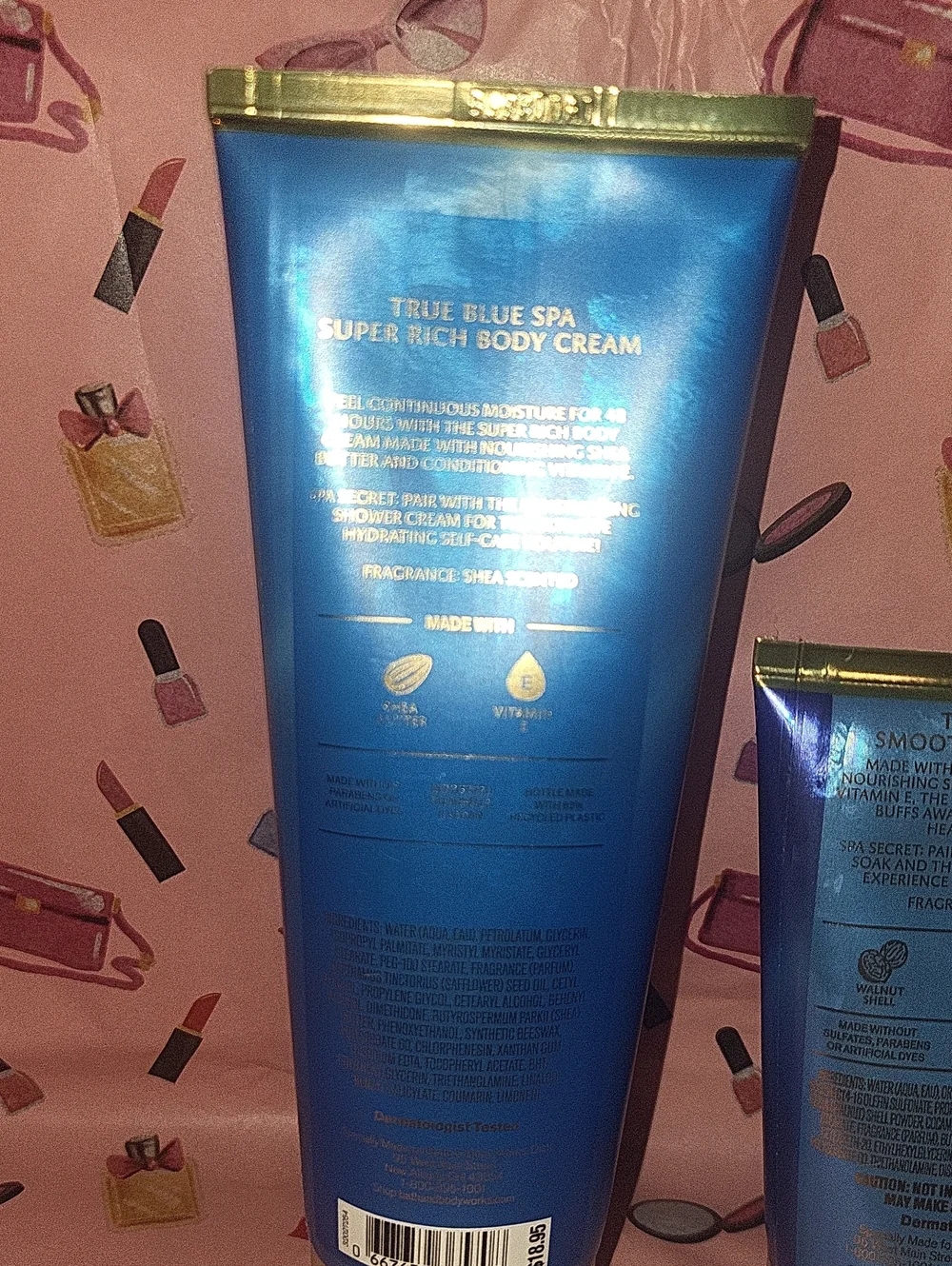 Bath & Body Works 2 Pc. True Blue Spa Set Body Cream & Foot Scrub NEW Full Size
